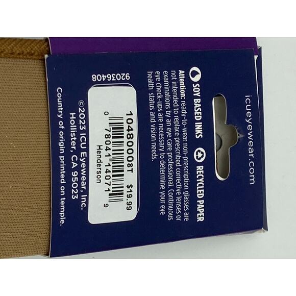 ICU Eyewear Henderson Black Reading Glasses Readers with Case +3.00 - Picture 4 of 14